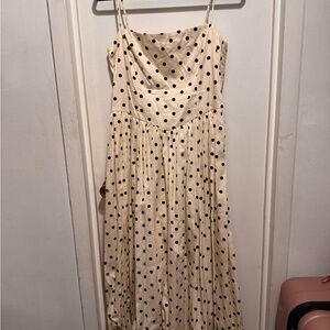 Abercrombie & Fitch Polka Dot Cream Bubble Hem Dress